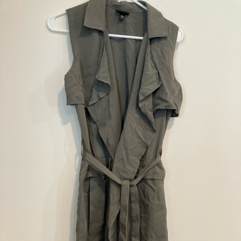Forest Green Long Soft Flow Vest